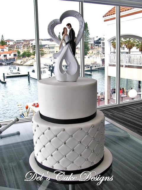 Del's Cake Designs custom wedding cake in Perth